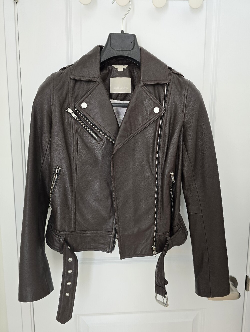 SOIA & KYO Leather Jacket, XS